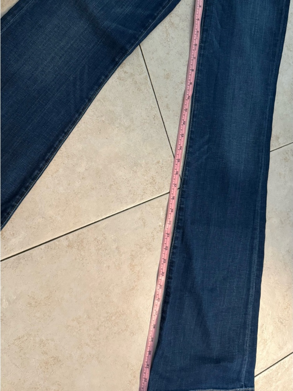 7 For All Mankind Dark Indigo Wide Leg Jeans - Picture 11 of 12